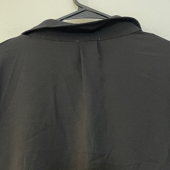 Umgee Black Draped Blouse Size Large - Picture 6 of 7